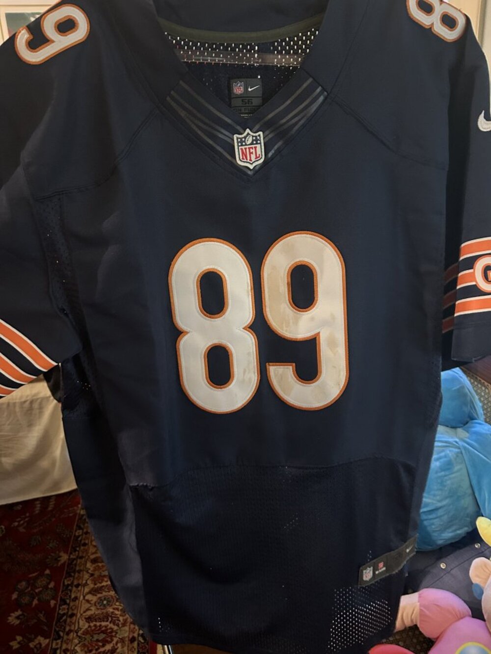 Nike Chicago Bears Mike Ditka #89 Navy Jersey Size 56